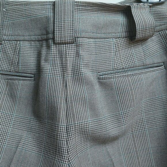 Ann Taylor LOFT Gray Plaid Dress Pants - Houndstooth Pattern - Women's Size 0P - Picture 9 of 13